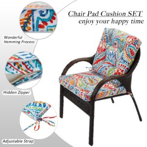 JMGBird Outdoor Chair Cushion, Patio Chair Cushion 19"x19" Outdoor Oushions for Patio Furniture