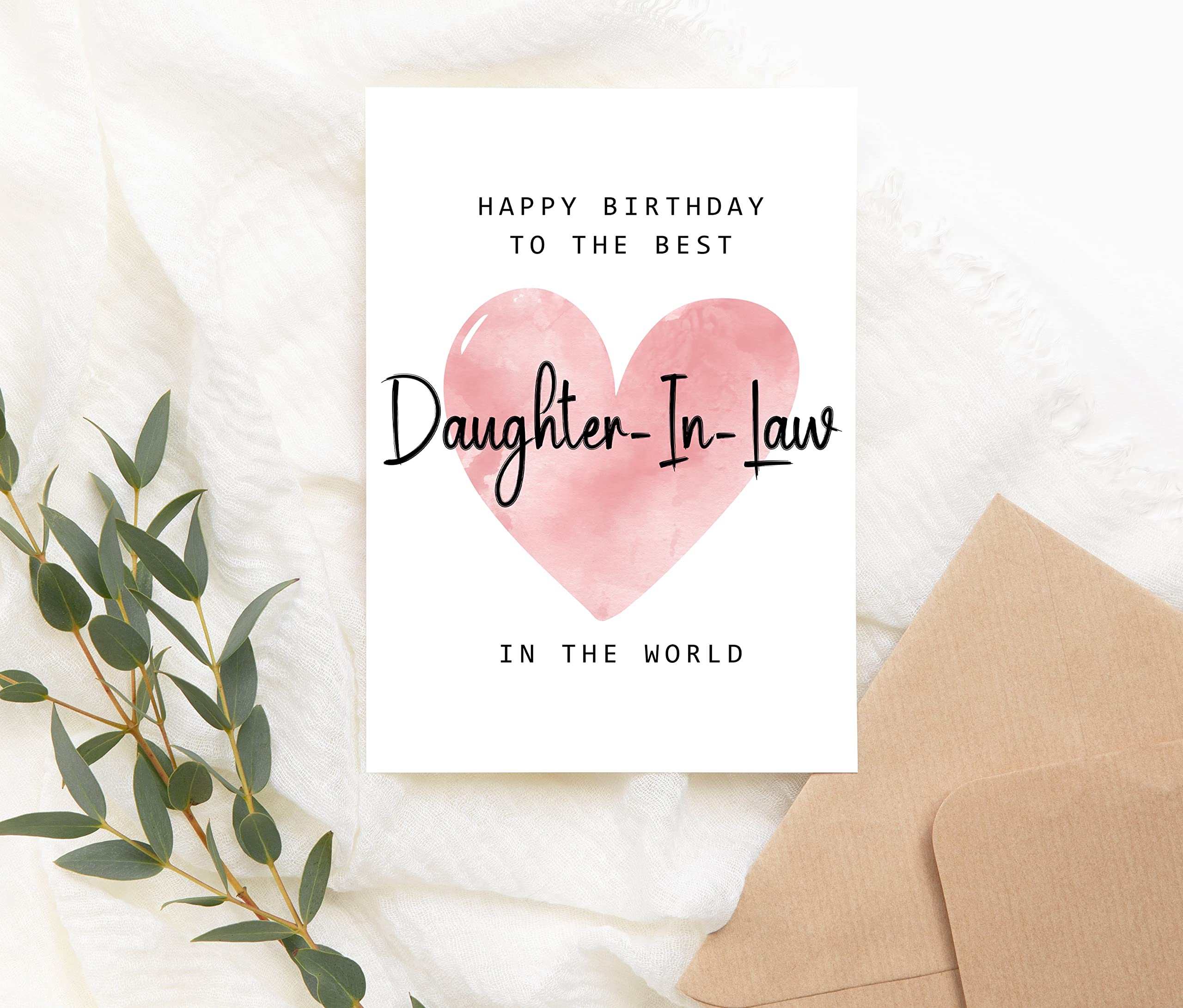 MoltDesigns Happy Birthday Daughter-In-Law Card, 5 x 7 inches, Multicolor