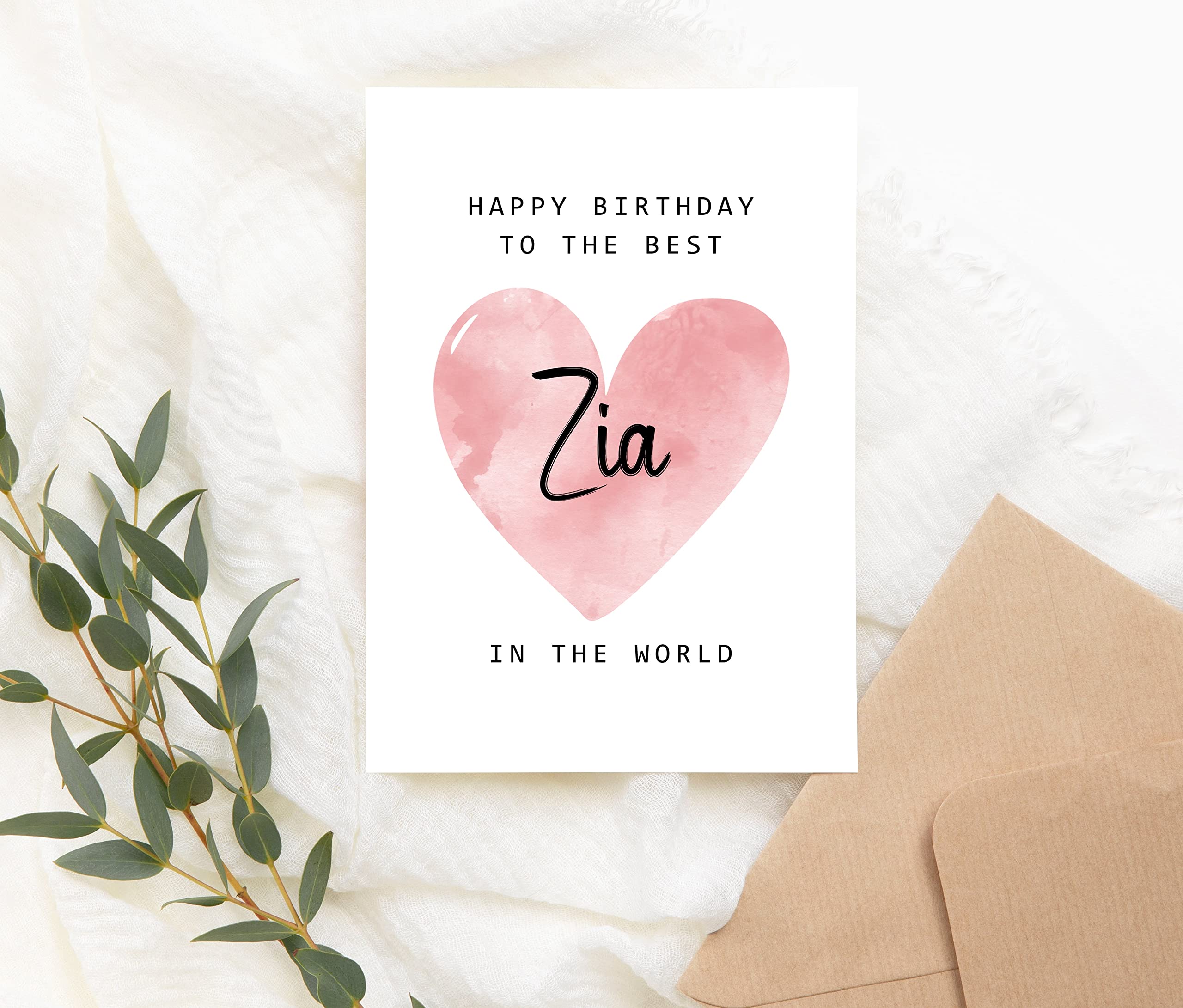 Happy Birthday To The Best Zia In The World Card - Zia Birthday Card - Zia Card - Mother's Day Gift - Happy Birthday Card Happy Birthday Mom