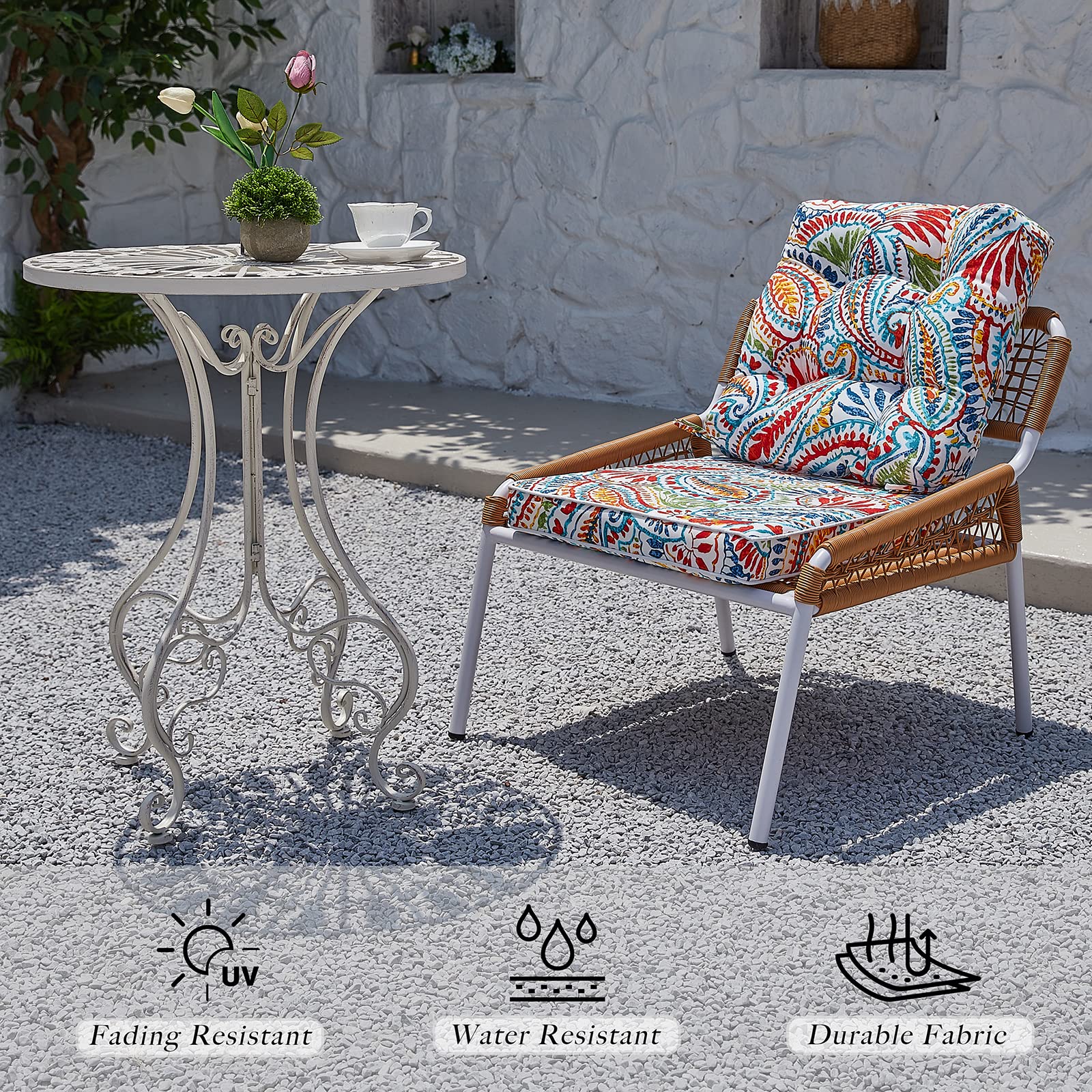 JMGBird Outdoor Chair Cushion, Patio Chair Cushion 19"x19" Outdoor Oushions for Patio Furniture