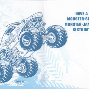 Today and Always by American Greetings Monster Jam Happy 6th Sixth Birthday (Age 6) Coloring Card Featuring Megalodon - Have a Monster-Sized Monster-Jammin' Birthday