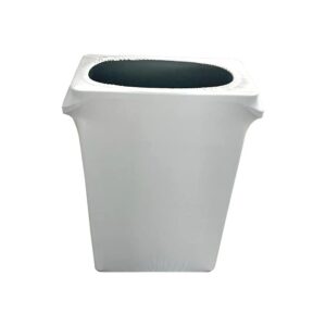 Spandex & Table Linens Spandex Stretch Slim Jim Trash Can Cover - Garbage Can Cover for 23 Gallon Trash Bins - Durable Polyester/Spandex Blend Garbage Can Covers - Made in The USA - White