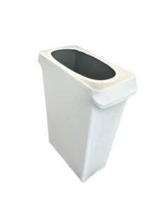 spandex & table linens spandex stretch slim jim trash can cover - garbage can cover for 23 gallon trash bins - durable polyester/spandex blend garbage can covers - made in the usa - white