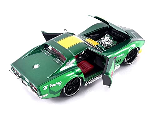 Street Fighter 1:24 1969 Chevrolet Corvette Stingray ZL1 & 2.75" Cammy Figure, Toys for Kids and Adults