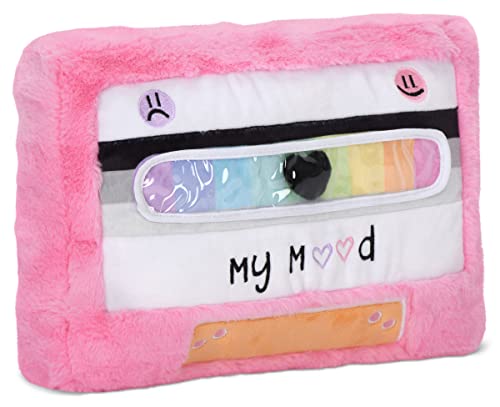 iscream Mood Meter Fur & Fleece 11" x 7" Pillow with Embroidered Accents