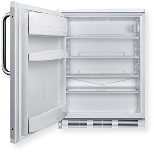 Summit Appliance FF6W7BZLHD Commercial 24" Wide All-Refrigerator; For use in Bars, Restaurants, and Other Commercial Environments; 5.5 cu.ft Capacity; Automatic Defrost; Left Hand Door Swing