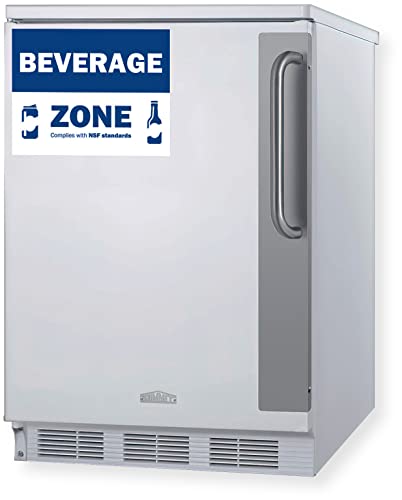 Summit Appliance FF6W7BZLHD Commercial 24" Wide All-Refrigerator; For use in Bars, Restaurants, and Other Commercial Environments; 5.5 cu.ft Capacity; Automatic Defrost; Left Hand Door Swing