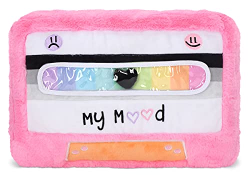 iscream Mood Meter Fur & Fleece 11" x 7" Pillow with Embroidered Accents