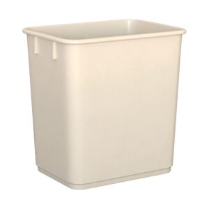 Krollen Industrial 13 Qt. / 3 Gallon Beige Rectangular Wastebasket/Trash Can for Bedroom/Office/Bathroom, Fits Under Desk/Cabinet/Sink Set of 6