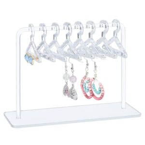 PH PandaHall Coat Hanger Earring Holder, Jewelry Display Dangle Earring Hanging Organizer Mini Earring Necklace Hanger Ear Studs Display Rack for Retail Show Personal Exhibition, 2.3x5.9x4.2inch