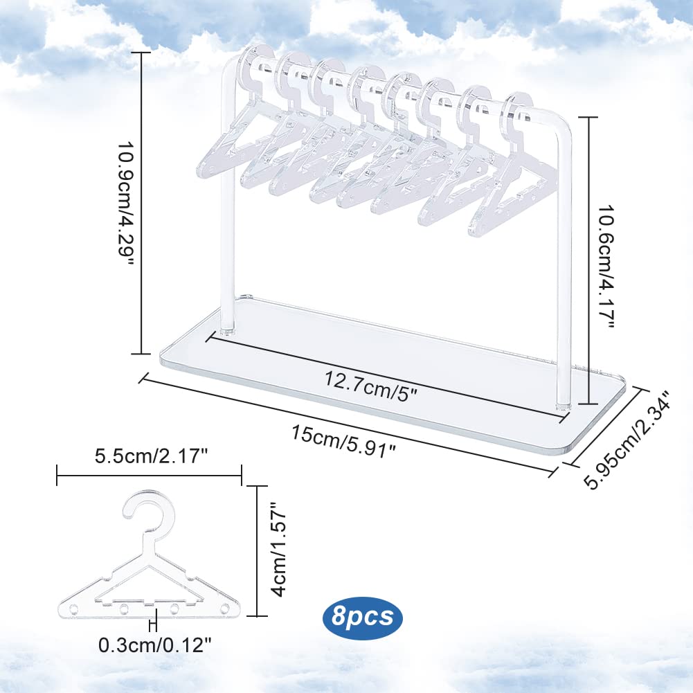 PH PandaHall Coat Hanger Earring Holder, Jewelry Display Dangle Earring Hanging Organizer Mini Earring Necklace Hanger Ear Studs Display Rack for Retail Show Personal Exhibition, 2.3x5.9x4.2inch