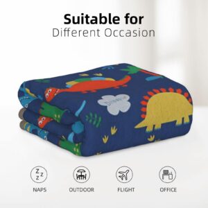 AIDIYANG Dinosaur Blanket for Boys, Kids Dinosaur Throw Blanket for Boys and Girls, Fluffy Cozy Dinosaur Fleece Blanket with Vibrant Colors and Cute Design for Sofa Bed Couch 50X60inch