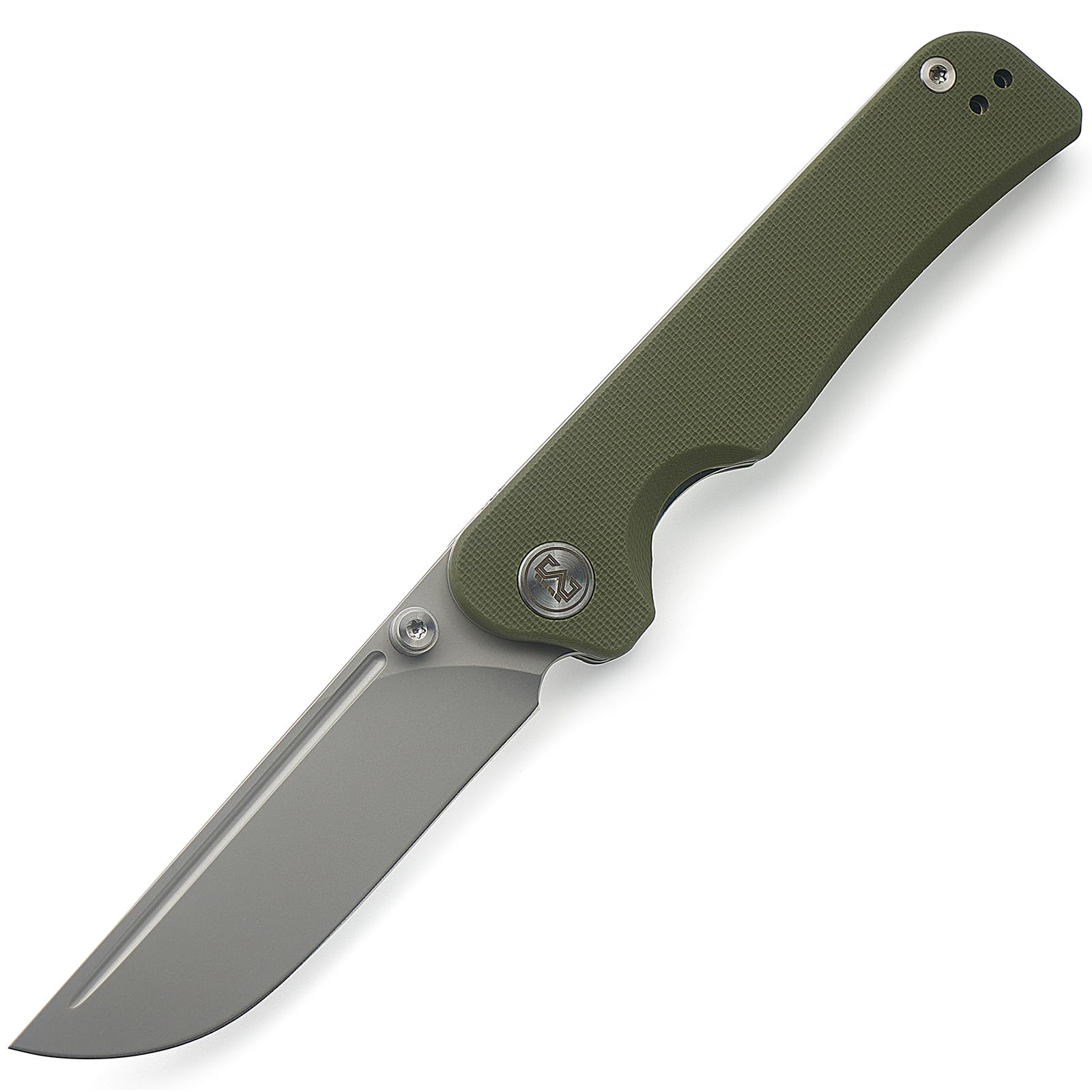 Miguron Knives M Pagos Front Flipper Folding Knife 3.16" Sandblasting 14c28n Blade Green G10 Handle Camping Hiking Pocket Knife MGR-807SGN