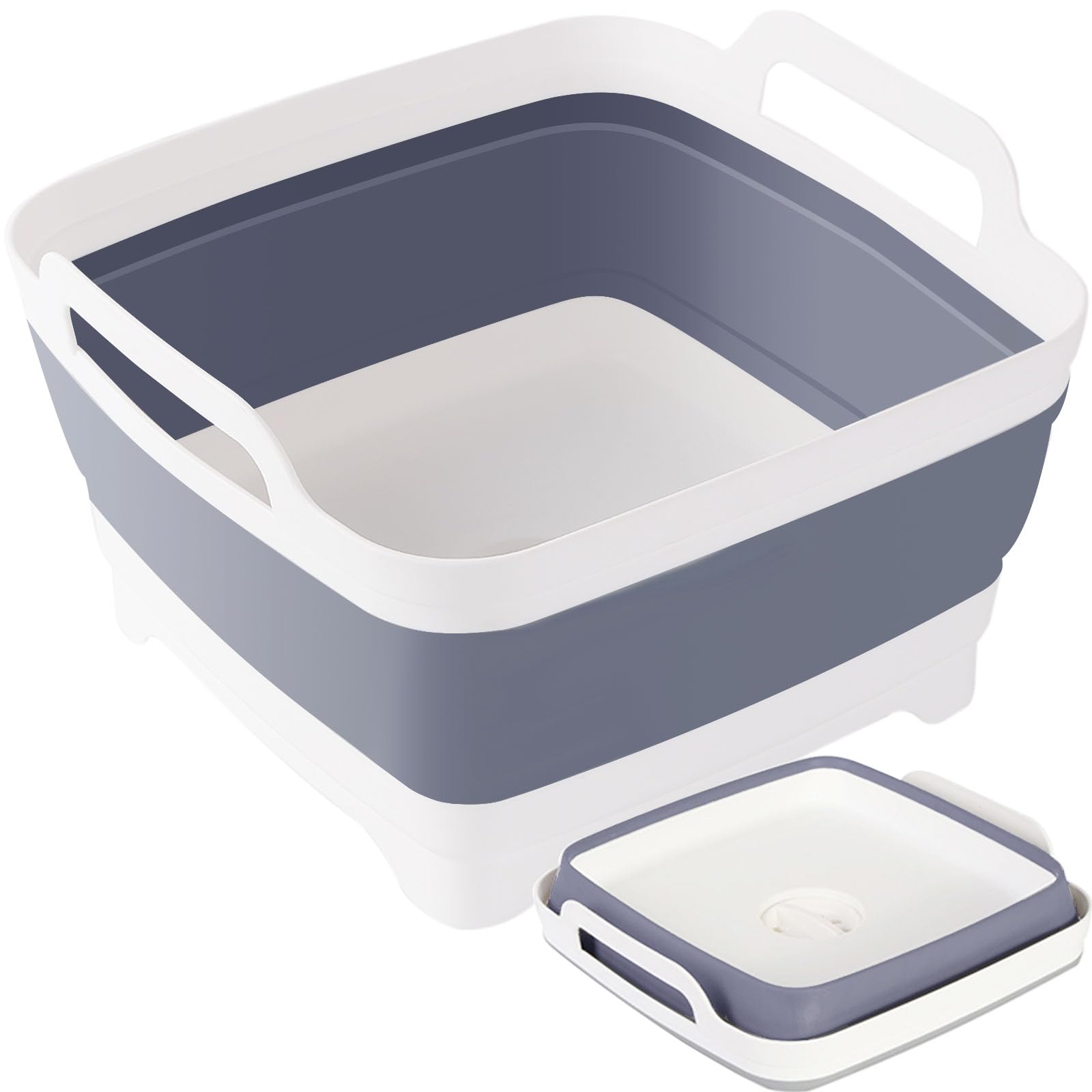 Detsuk Collapsible Dish Tub 9L-Collapsible Basin Bucket Portable Sink-Outdoor Multiuse Foldable Sink Tub Wash Dish Basin for Kitchen Sink RV Camping