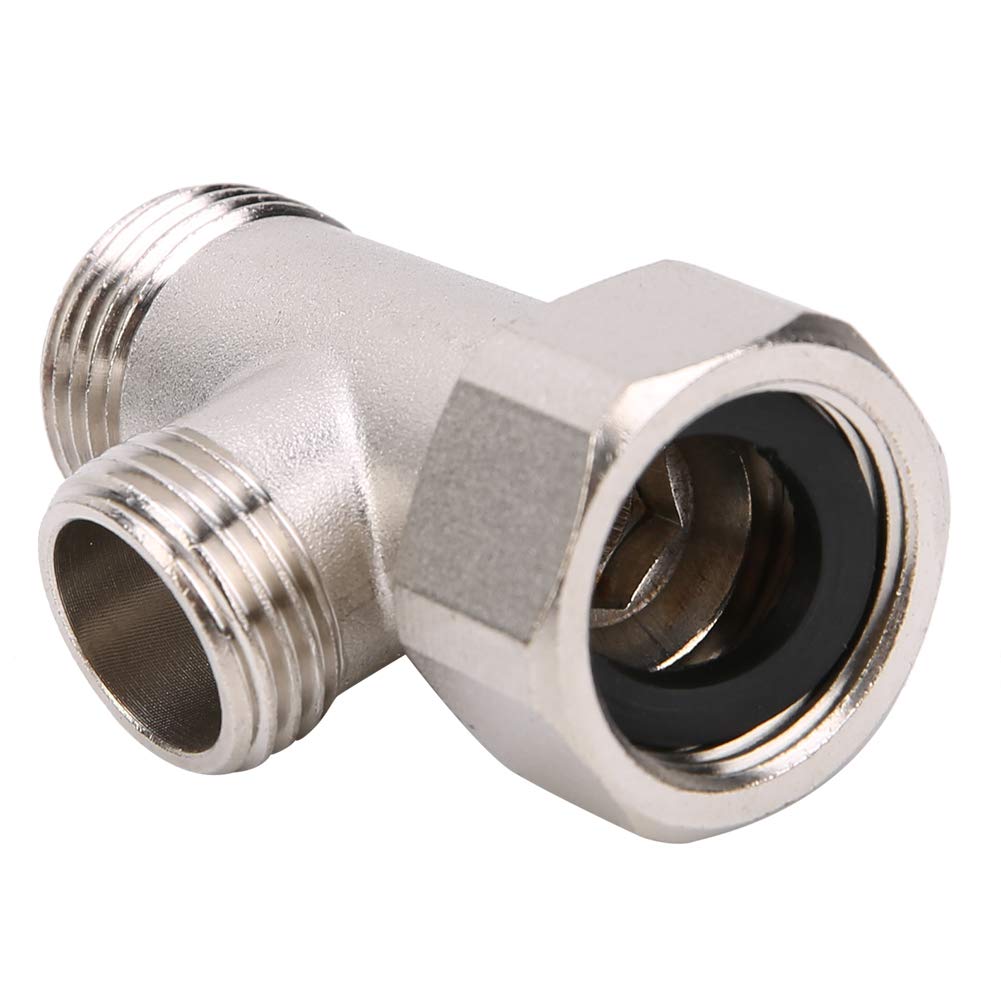 7/8 Brass T Adapter Shower Head Three Connector Valve for Toilet Shower Head Diverter Valve 7/8 Brass T Adapter,T Valve Connector 7/8 7/8 3/8 Bidet,T Connector for Toilet,