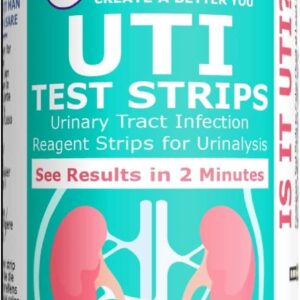 UTI Urine Test Strips. Urinary Tract Infection Strip. Simple, Fast and Accurate Results. Urinalysis Home Testing Stick Kit for Nitrite and Leukocytes.