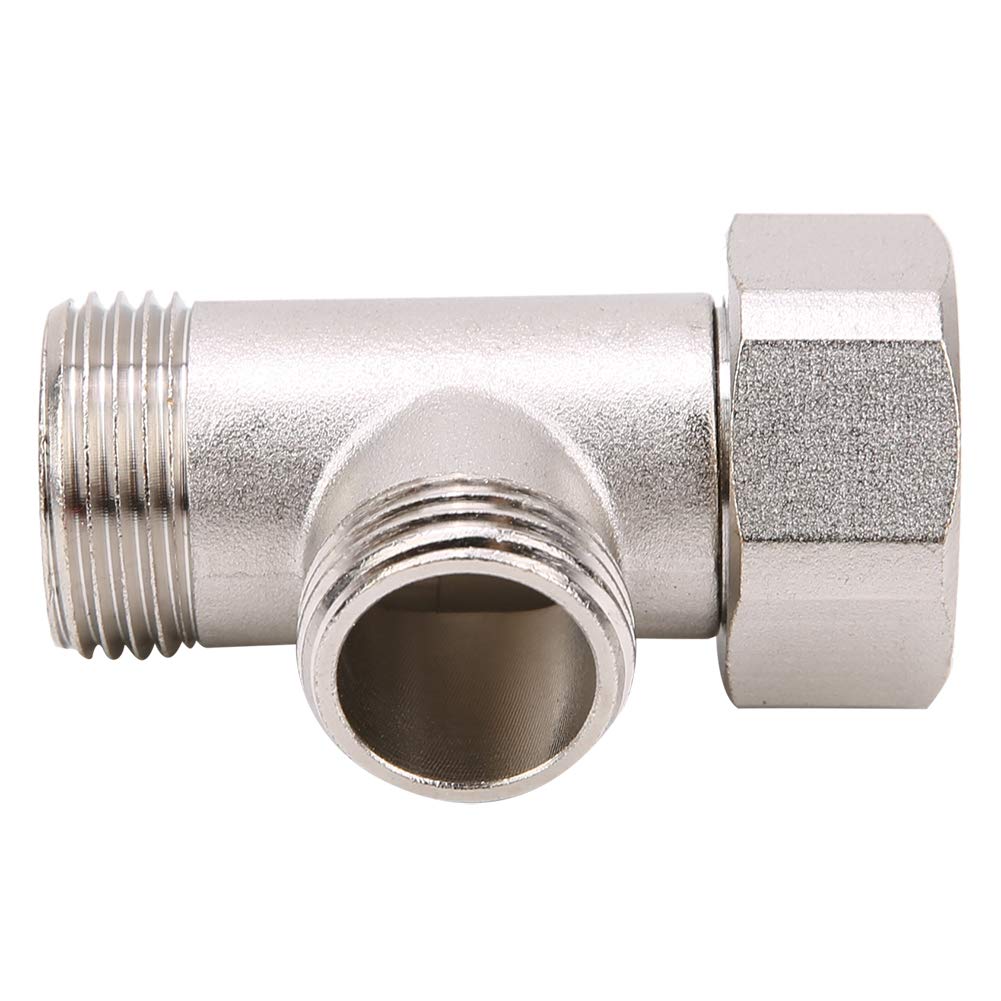 7/8 Brass T Adapter Shower Head Three Connector Valve for Toilet Shower Head Diverter Valve 7/8 Brass T Adapter,T Valve Connector 7/8 7/8 3/8 Bidet,T Connector for Toilet,