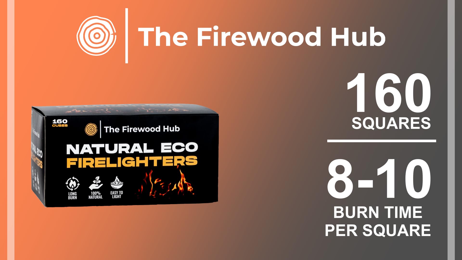 160 Eco-Friendly Natural Wood Fire Starters - Sustainable Wood Fiber Firestarter Perfect for Wood Stoves, Fire Pits, Pizza Ovens, Charcoal and Barbecue Fires