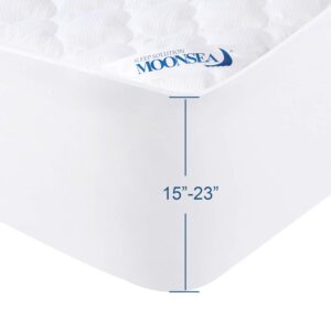 Twin XL Air Mattress Topper, Mattress Topper Twin XL Mattress Pad, Super Soft Breathable and Noiseless Down Alternative Fiber Pillow Top Mattress Pad (15-23'' Deep Pocket)