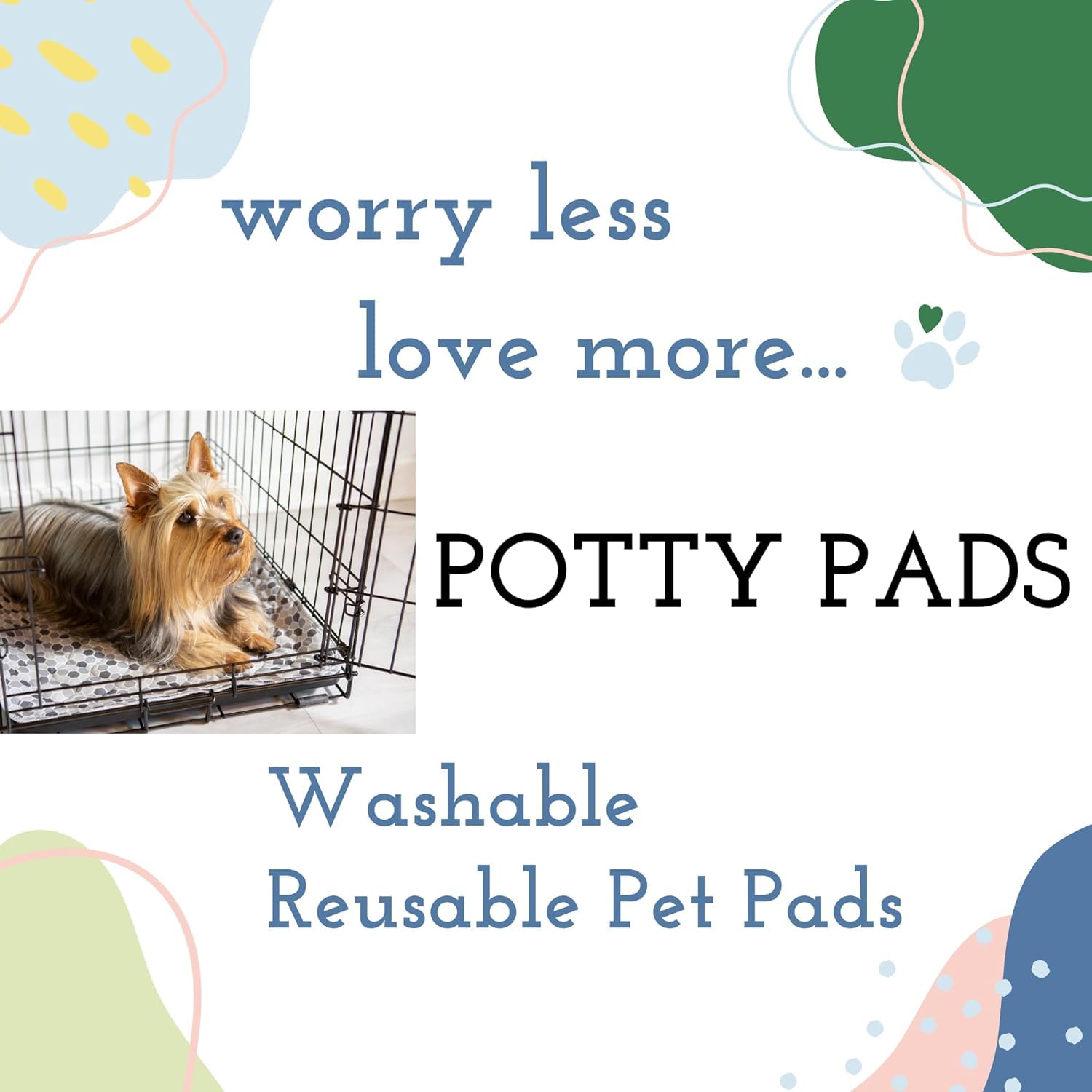 Washable Pee Pads for Dogs, Reusable Pee Pads for Dogs, Washable Puppy Pads, Dog Pee Pads Washable, Whelping Pad, Reusable Puppy Pads, Waterproof Dog Mat for All Breeds, Dog Pee Mat by Caldwell's