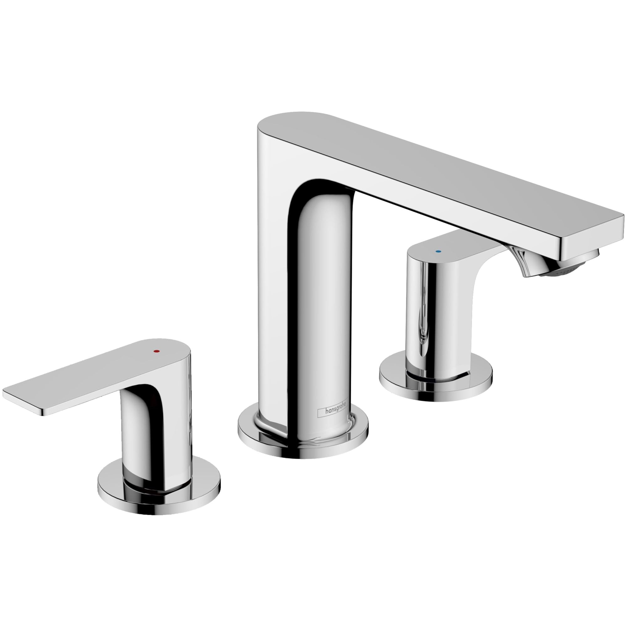 Hansgrohe Rebris E Contemporary 2-Handle 3-Hole 5-inch Tall Bathroom Sink Faucet in Chrome, 72532001