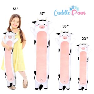 Cuddle Paws Cow Body Pillow for Kids 23 inches, Cow Print Stuff, Cow Pillow, Cow Gifts, Cow Plush, Cow Toys, Cuddle Pillow Gift for Kids, Gift for Girls, Gift for Girlfriends