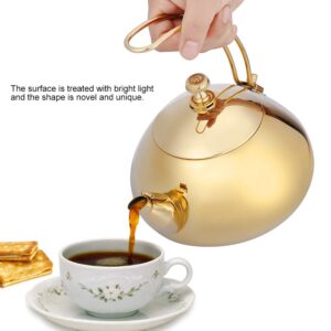 Theiere Marocaine Sanqiahome,Metallic Gold Kettle,Gold Teapot,Gold Kettle Classical 1.5L Stainless Steel Teapot Induction Cooker Teakettle Fast Water Heating Boiling Pot(Gold)