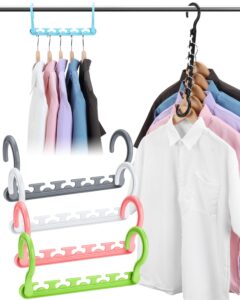 closet-organizers-and-storage-6 pack - amkufo closet-organizer for clothing-storage, hangers-space-saving-for-closet-organization, dorm-room-essentials-for-college-students-girls small space