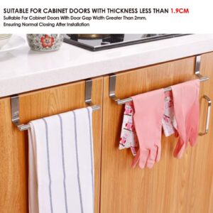 Over Door Towel Rail Holder, Towel Rack for Cabinet Retractable Stainless Steel Kitchen Over Cabinet Towel Bar Rack Shelf No Drilling (Single bar Small Size)