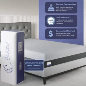 Celestial Sleep Gel Memory Foam Mattress in a Box, Made in The USA, CertiPUR-US Bed, 12 inch Soft - Full