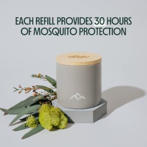 Murphy's Naturals Refillable Mosquito Repellent Candle | Grey | DEET Free | Plant Based Essential Oils | Soywax, Beeswax Blend | One 9oz Candle Included