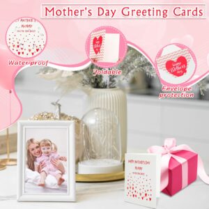 Faccito 24 Sets Mother's Day Card with Envelopes 3.35 x 3.35 Inch 6 Assorted Happy Mother's Day Loving Small Note Card Mother Birthday Card Mother Greeting Cards for Mother's Day Birthday Gifts