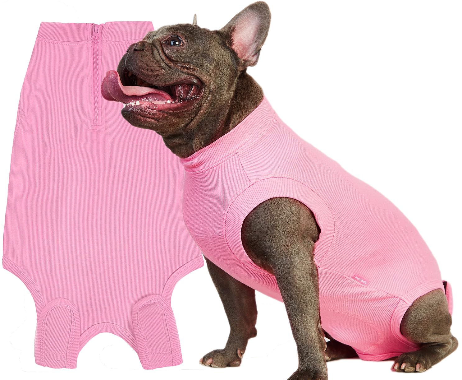 Wabdhaly Dog Surgery Recovery Suit for Female Spay,Puppy Surgical Recovery Zip Up Suit,Anti-Licking Bodysuit for Abdominal Wounds,Cone Alternative Recovery Blank Suit for Dogs