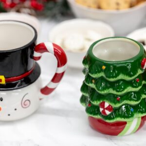 100 North Snowman White 16 ounce Dolomite Ceramic Christmas Holiday Festive Coffee Tea Cup Mug For Your Favorite Morning Brew