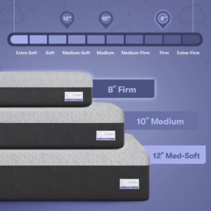 Celestial Sleep Gel Memory Foam Mattress in a Box, Made in The USA, CertiPUR-US Bed, 10 inch Medium - Split King