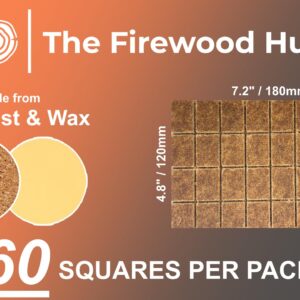 160 Eco-Friendly Natural Wood Fire Starters - Sustainable Wood Fiber Firestarter Perfect for Wood Stoves, Fire Pits, Pizza Ovens, Charcoal and Barbecue Fires