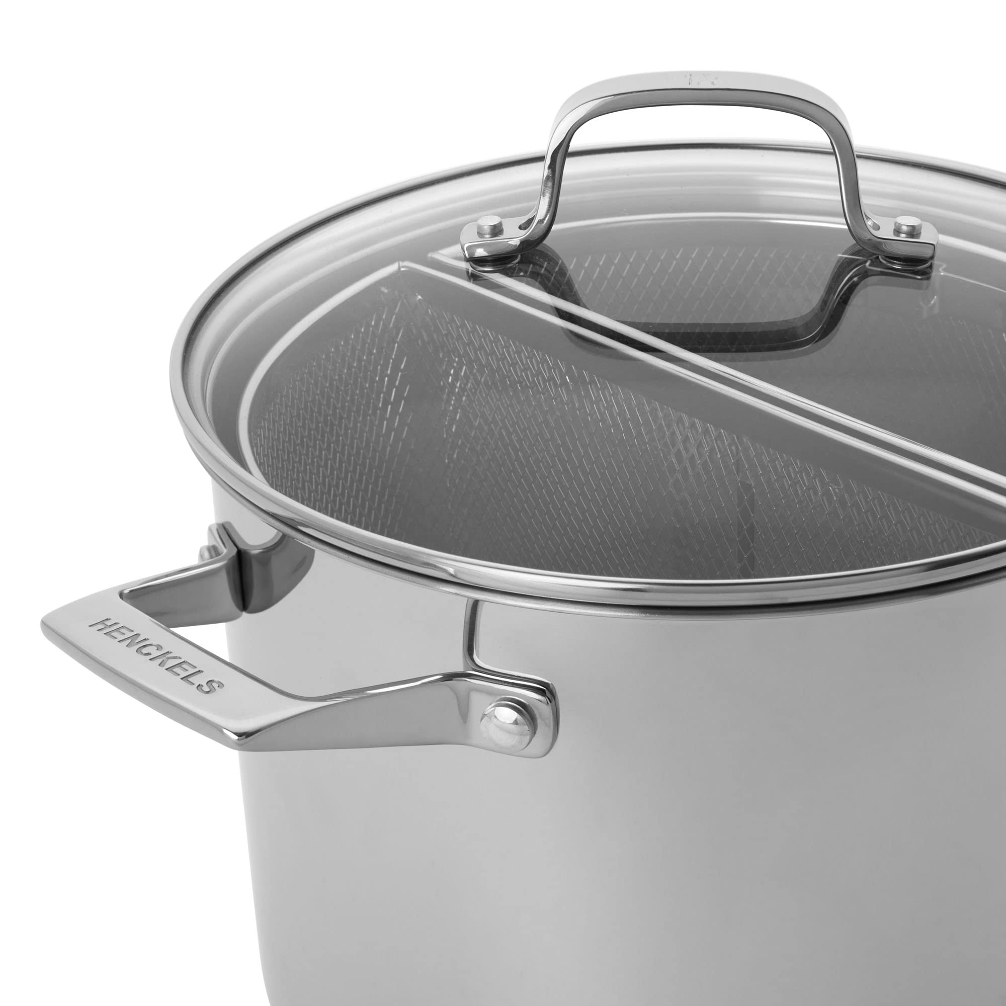 HENCKELS Pasta Pot with Lid and Strainers, 8.5-qt, Stainless Steel