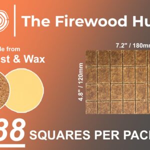 Fire Starter Cubes - 288 Squares per Box, Wood Fibre and Wax Composition, Ideal Fire Starters for Campfires, Efficient Charcoal Starter Solution for Outdoor and Indoor Use