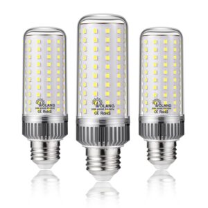 aolang e26 led bulb,20w led corn light bulb 180w equivalent 6000k daylight white 2000lm non-dimmable flicker free ceiling fan led corn bulb for indoor outdoor home garage, 3-pack (daylight white)