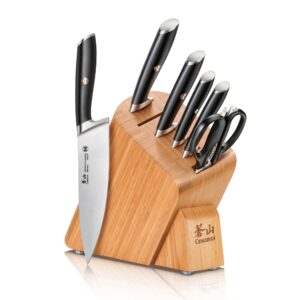 cangshan l series 7-piece knife block set, forged german steel, 1026603