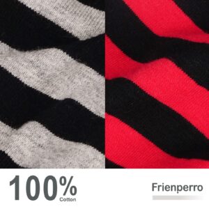 Frienperro Small Dog Shirt, 2-Pack Striped XXS Dog Clothes, Breathable Cotton Chihuahua Clothes for Small Dogs Girl Boy Yorkie, Small Pet Puppy Clothes Outfit Cat Vest,Red & Grey XXS