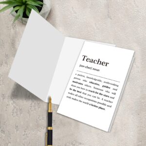 Unique Teacher Definition Card, Graduation Thank You Card, Teacher Appreciation Card, Card for Teacher's Birthday