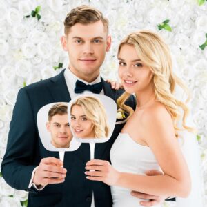 10 Pcs Big Head Cutout Custom Wedding Fan Props Face Cutout Face on a Stick Photo Party Decoration for Wedding, Graduation, Birthday Party Thermal Sublimation