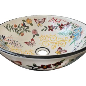 Bathroom Vessel Butterfly Sink, Ceramic Countertop Basin, Sink Bowl, Bath Vanity Sink, Bathroom Remodeling, Lavatory, Kitchen Washbasin