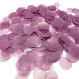 Water Soluble & Biodegradable PURPLE Rice Paper Confetti 6500 Pieces 50 Grams for Bachelorette Party, Engagement Party Decor, Birthday Party, Bridal Shower, Wedding Table Decoration