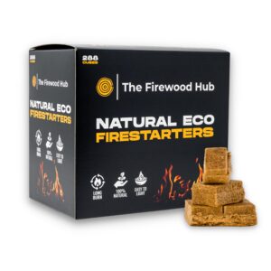 fire starter cubes - 288 squares per box, wood fibre and wax composition, ideal fire starters for campfires, efficient charcoal starter solution for outdoor and indoor use