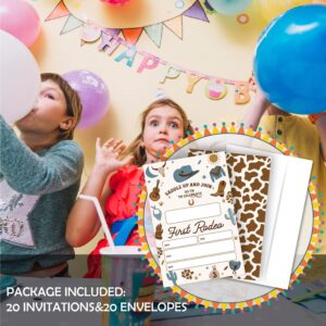 Grapehiker Unisex-Adults Birthday Party Invitation Set, 20 Cards with Envelopes, Multicolor, Includes Horizontal Lines for Writing Details