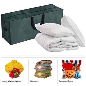 Home Complete Extra Large Storage Bag, Versatile Organizer Bag for Storing Winter Clothes, Beddings, Inflatables, Seasonal Décor and more, can also be used as Moving Bag 48"L x 15"W x 20"H, Green