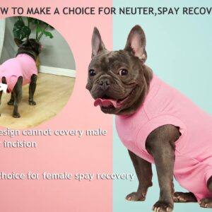 Wabdhaly Dog Surgery Recovery Suit for Female Spay,Puppy Surgical Recovery Zip Up Suit,Anti-Licking Bodysuit for Abdominal Wounds,Cone Alternative Recovery Blank Suit for Dogs