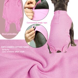 Wabdhaly Dog Surgery Recovery Suit for Female Spay,Puppy Surgical Recovery Zip Up Suit,Anti-Licking Bodysuit for Abdominal Wounds,Cone Alternative Recovery Blank Suit for Dogs